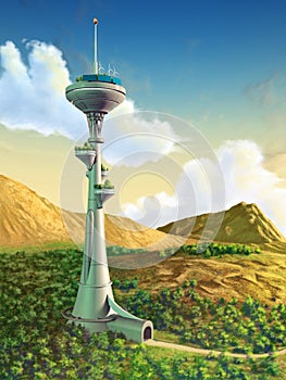 Futuristic tower