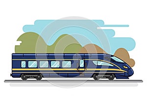 Stripe, featuring multiple windows and streamlined shape for high-speed