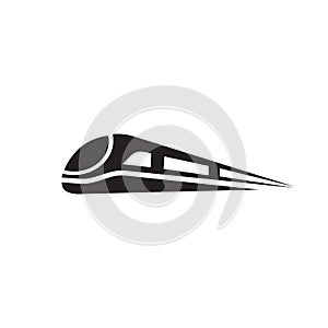 Futuristic train logo design vector template