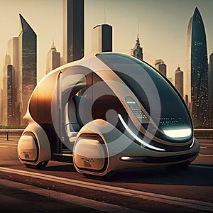 Futuristic transport concept - ai generated illustration