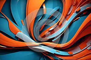 Futuristic Trendy Abstract Design wallpaper background. Waves, swirl, twirl pattern