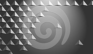 Futuristic triangle-3d black gradient background -Vector