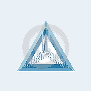 Futuristic Triangle Tech Logo