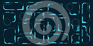 Futuristic UI Elements Collection - Sci-Fi HUD Frames and Borders