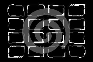 Futuristic UI Elements: Sci-Fi HUD Frames Collection