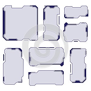 Futuristic UI Elements Set - Sci-Fi Interface Frames