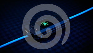 Futuristic USB Security Dongle with Lock