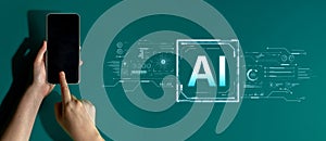 Futuristic AI dashboard for business intelligence and advanced data analysis. Fermion