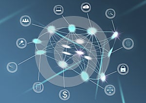 Futuristic user interface concept. Graphical User Interface(GUI). Head up Display. Internet of things.