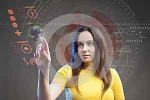 Futuristic user interface concept. Head up Display