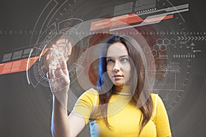 Futuristic user interface concept. Head up Display