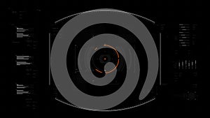 Futuristic user interface design element Video overlay 008