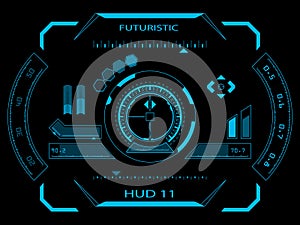 Futuristic user interface HUD