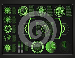 Futuristic user interface.HUD background outer space. Infographic elements. Digital data, business abstract background.