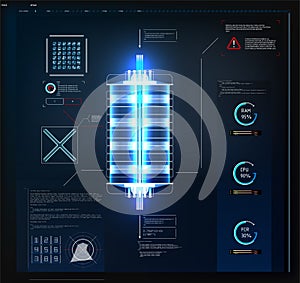 Futuristic User Interface Hud And Infographic Elements. Abstract Virtual Graphic Touch User Interface.