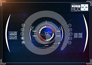 Futuristic user interface. HUD UI. Abstract virtual graphic touch user interface. HUD background outer space.