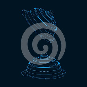 Futuristic user interface illustration