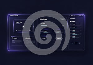 Futuristic user interface for an online