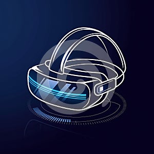 Futuristic Virtual Reality Headset Digital Illustration