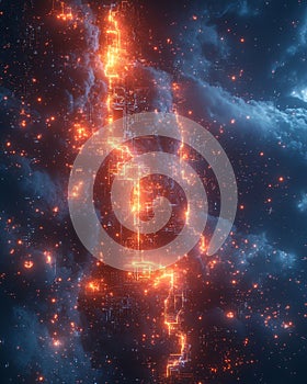 Futuristic visualization of AI powered cybersecurity network