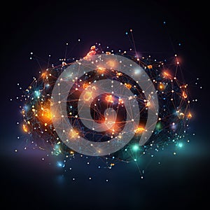 Futuristic visualization of a Data Currency Exchange Network