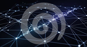 A futuristic visualization of interconnected digital networks and pathways isolated on white background