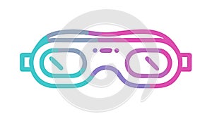 Futuristic VR Goggles, Immersive Experience, Advanced Headset, vector design Generative AI