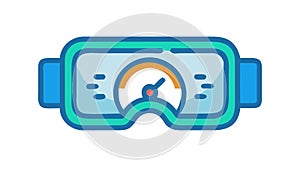 Futuristic VR Goggles Interface, Immersive Digital Experience. vector design Generative AI