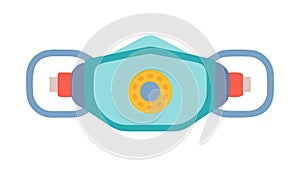 Futuristic VR Goggles or Mask Vector Icon, vector design Generative AI