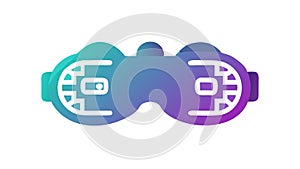 Futuristic VR Headset for Immersive Virtual Reality Experience, vector design Generative AI