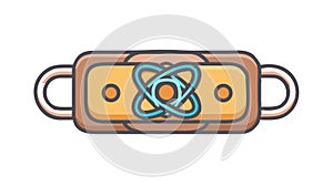 Futuristic VR Headset Visor Technology, vector design Generative AI