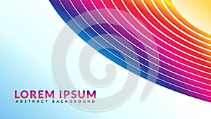 Futuristic wave lines with multicolor gradient. Abstract background design