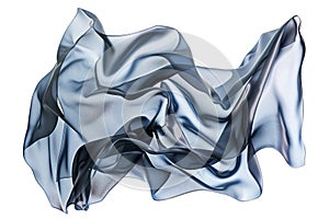 futuristic waves with fabric on a white background