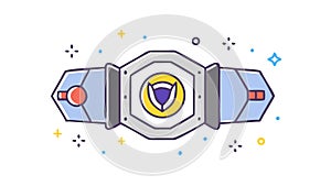 Futuristic Wearable Device, Advanced Technology and Gadget Icon, vector design Generative AI