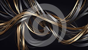 Futuristic Weave of Silver Threads