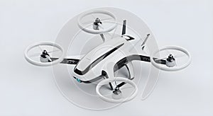 Futuristic White Drone with Advanced Design