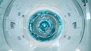 Futuristic Technology Portal Sci-Fi Data Stream Concept