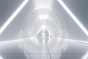 Futuristic White Corridor
