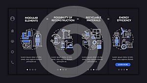 Futuristic worksite building onboarding vector template