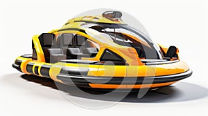 Futuristic Yellow And Black Bubble Car - Uhd Image