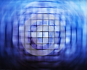 Futurstic grid swirl abstraction