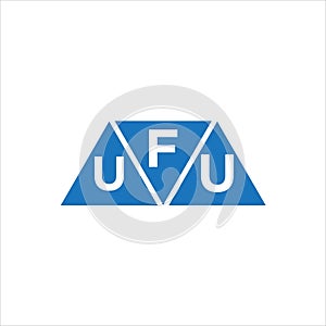 FUU triangle shape logo design on white background. FUU creative initials letter logo concept photo