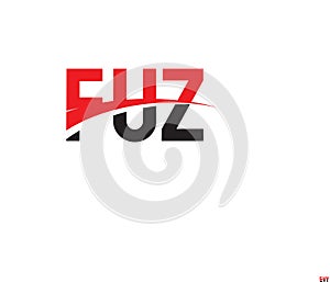 FUZ Letter Initial Logo Design Vector Illustration photo