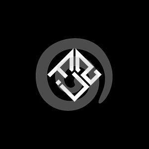 FUZ letter logo design on black background. FUZ creative initials letter logo concept. FUZ letter design photo