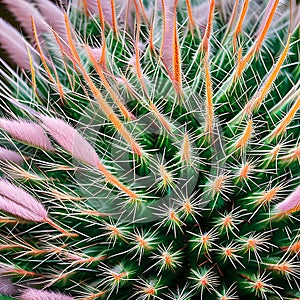 A fuzzy and prickly texture with cactus needles and wooly thistle4, Generative AI