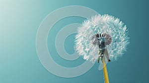 The fuzzy seed head of a dandelion, ready to disperse its wishes on the wind