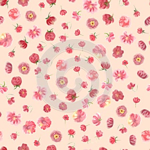 Fuzzy water colour flower seamless wallpaper