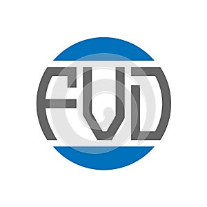 FVD letter logo design on white background. FVD creative initials circle logo concept. FVD letter design