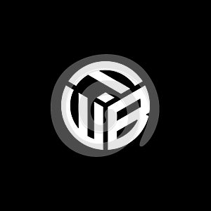 FWB letter logo design on black background. FWB creative initials letter logo concept. FWB letter design photo
