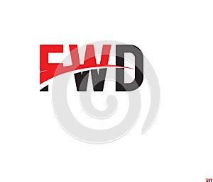 FWD Letter Initial Logo Design Vector Illustration photo
